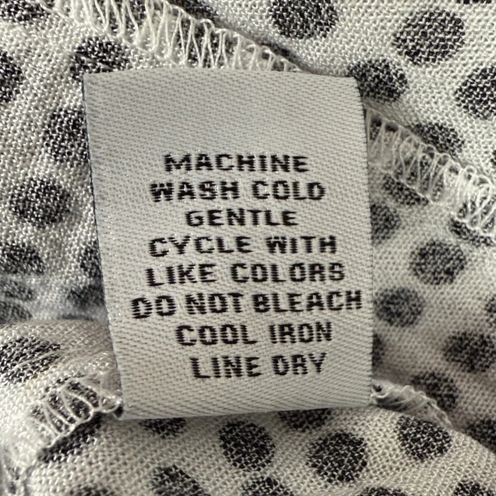 Habitat Black and White Polka Dot Wide Leg Cropped Pants Pull On EUC - Picture 9 of 9